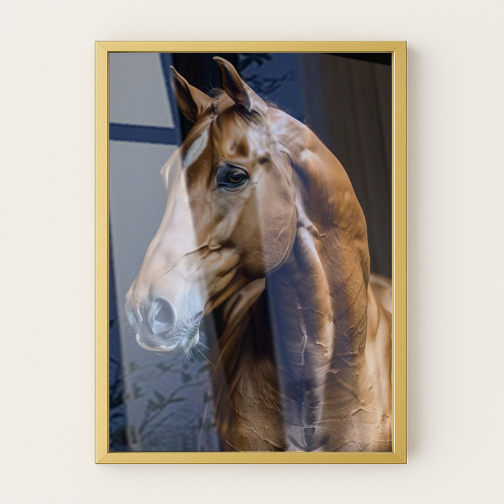 Quadro Quadro Cavalo Fundo Black