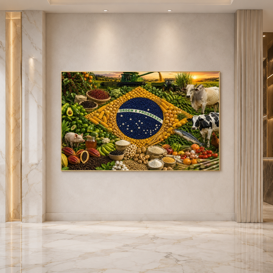 Quadro  Bandeira do Brasil Rural