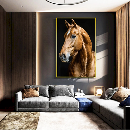 Quadro Quadro Cavalo Fundo Black