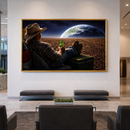 Quadro Agrícultor Na Lua