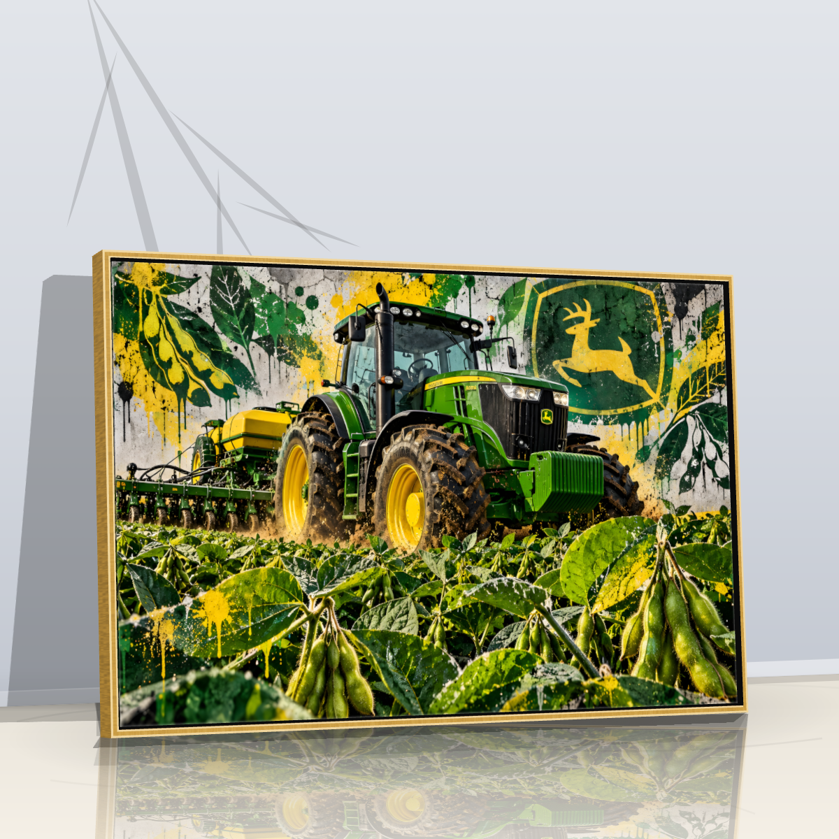 Quadro Trator Jonh Deere Stret Art