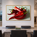 Quadro Cozinha Pimentas Vermelhas