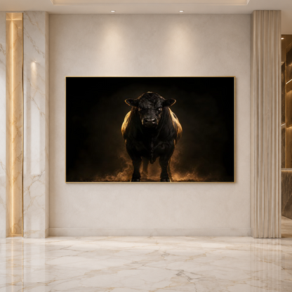Quadro Escritório Touro Black Gold