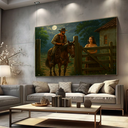 Quadro Encontro A Noite No Interior Estilo Pintura