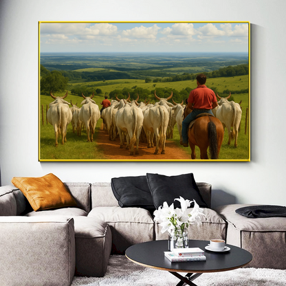 Quadro Conduzindo A Boiada