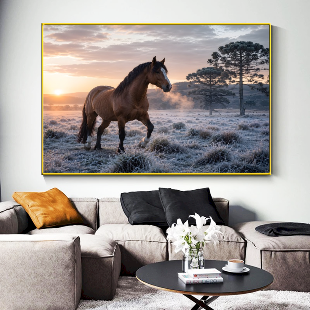 Quadro Sala Cavalo na Geada