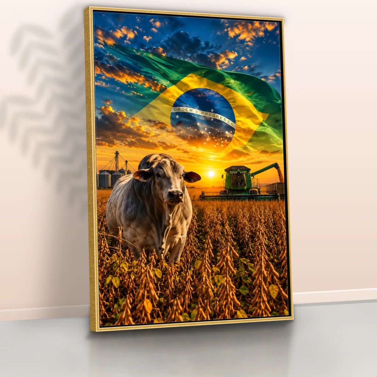 Quadro Sala Agro Brasil Bandeira