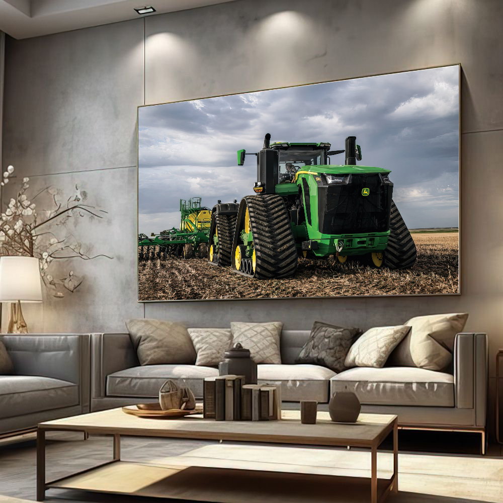 Quadro Trator Verde Esteira