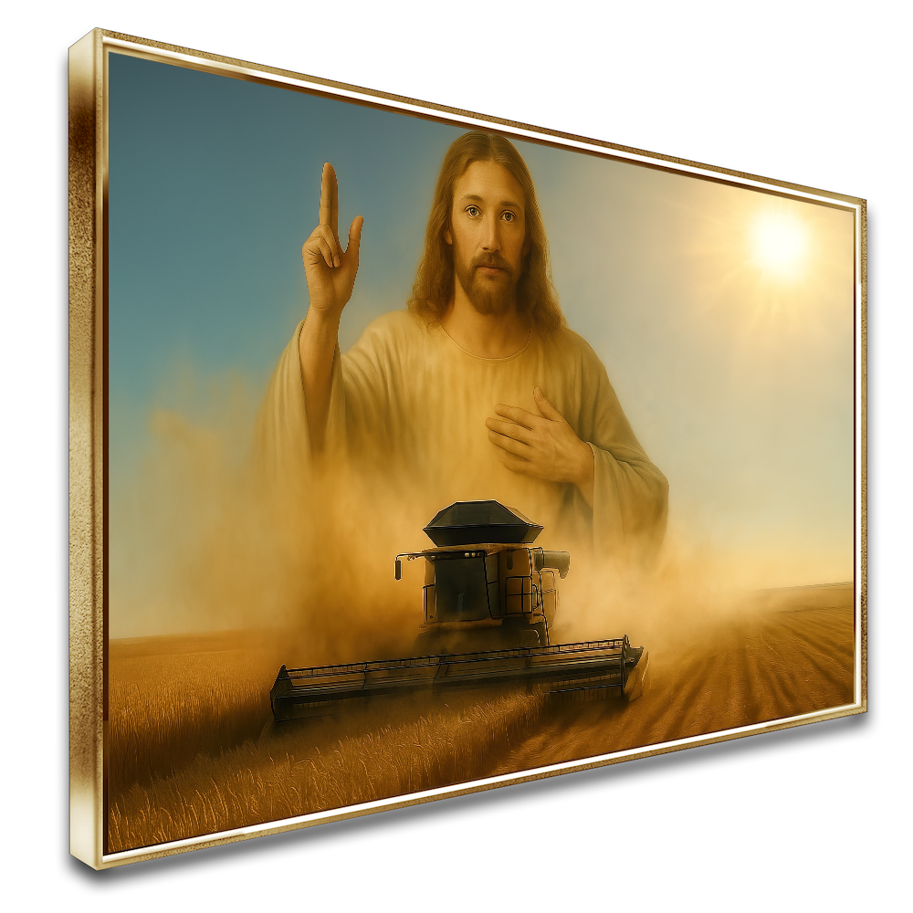 Quadro Senhor Jesus Simbolo Proteção Colheita