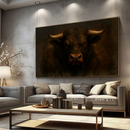 Quadro Escritório Touro Dark Realista