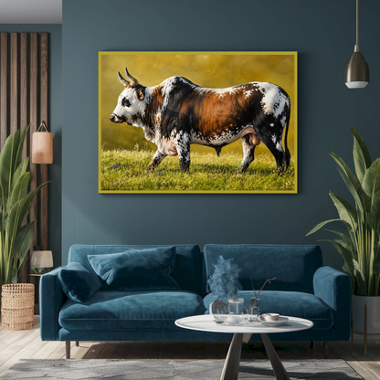 Quadro Sala Cozinha Boi Pampa Rural