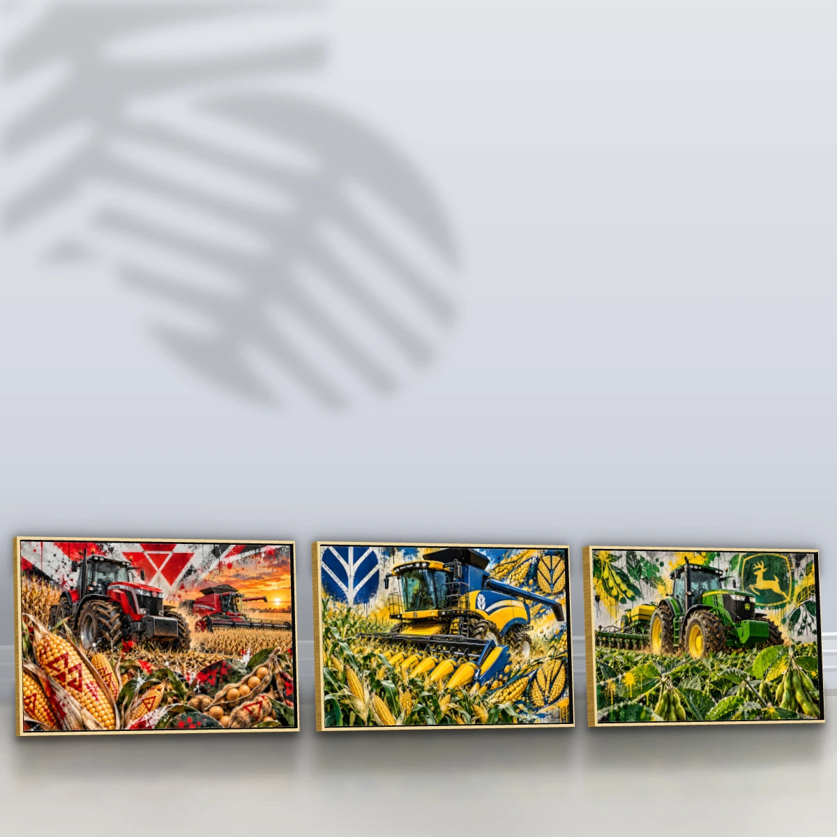 Quadro Trio Cozinha Trator na Lavoura