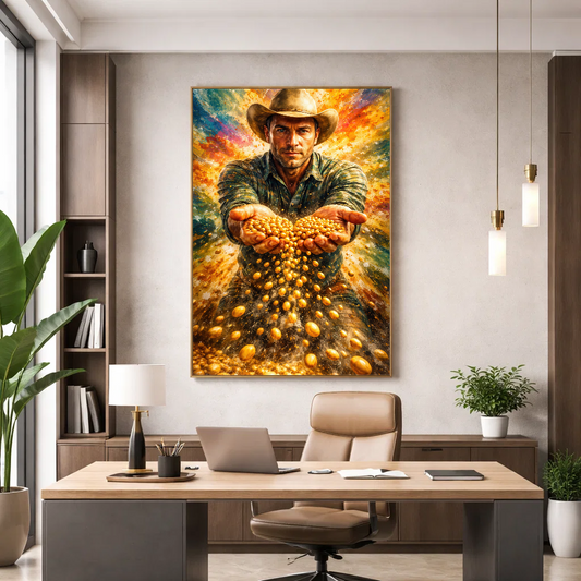 Quadro Mãos Que Geram Riqueza