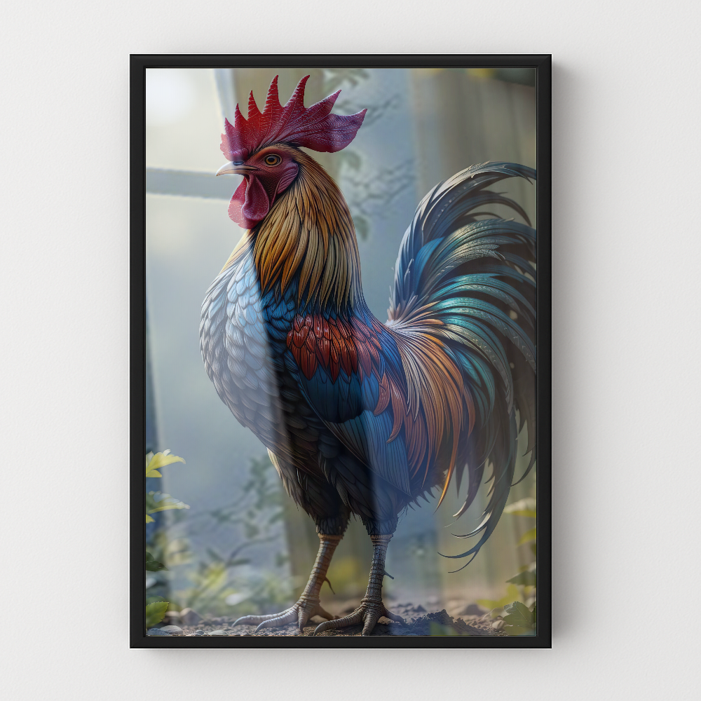 Quadro Quadro Galo Estilo Pintura