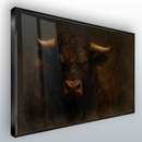 Quadro Escritório Touro Dark Realista