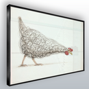Quadro Galinha Minimalista