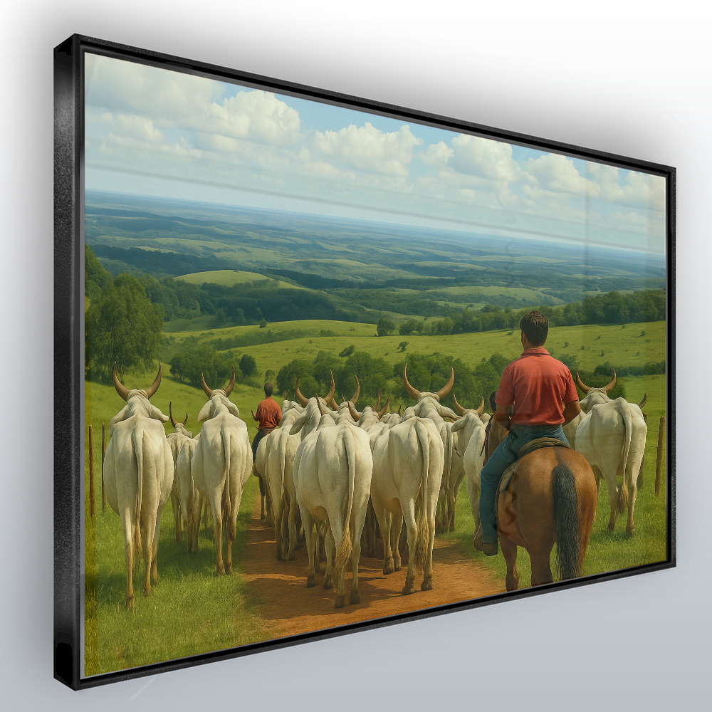 Quadro Conduzindo A Boiada