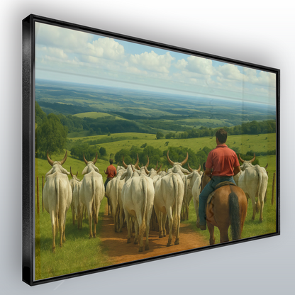 Quadro Conduzindo A Boiada