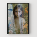 Quadro Menina Campo Animais