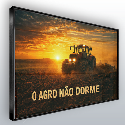 Quadro Trator O Agro Não Dorme