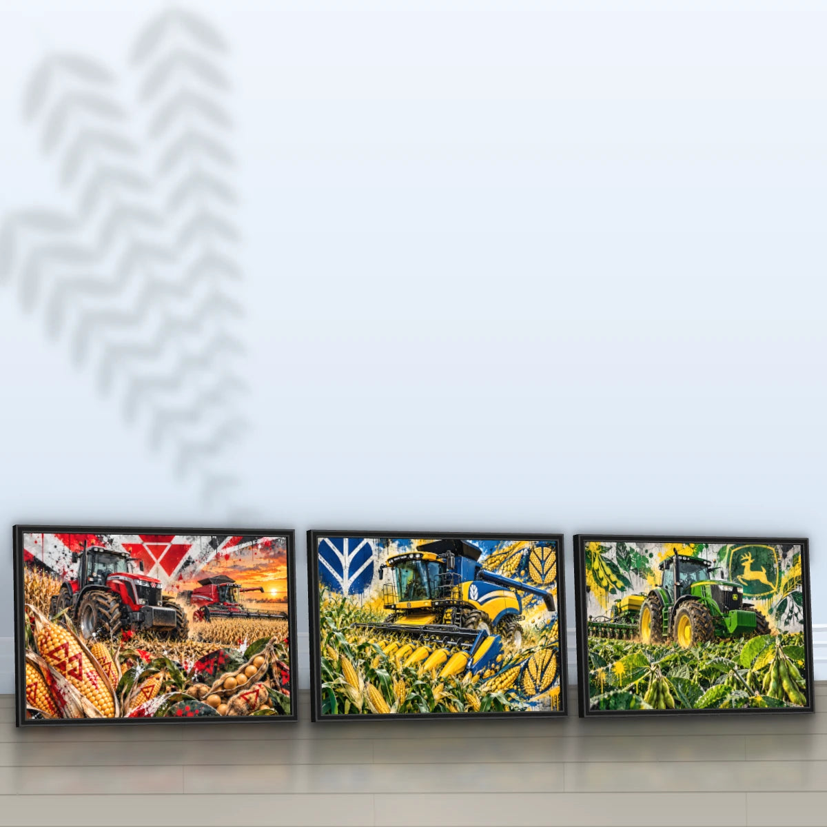Quadro Trio Cozinha Trator na Lavoura