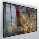 Quadro Galinha Caipira E Pintinhos