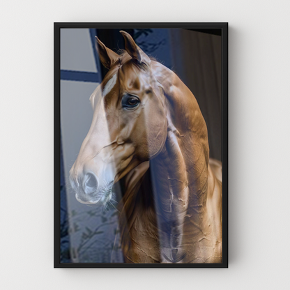 Quadro cavalo com fundo preto – Agro Quadros