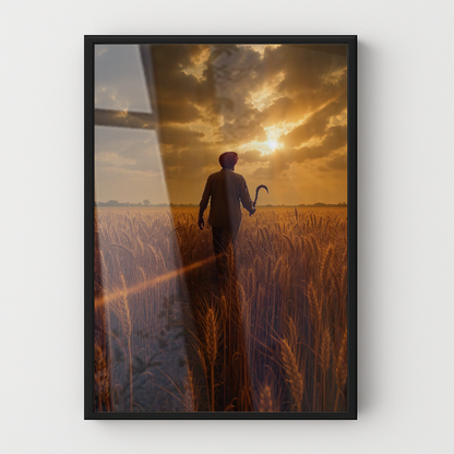 Quadro Homem Indo Ceifar O Trigo