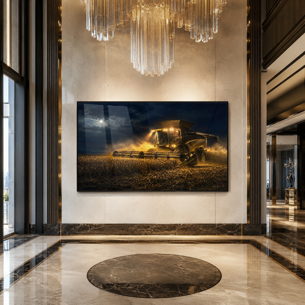 Quadro Sala Escritório Colheita Noturna