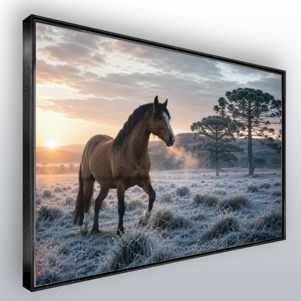 Quadro Sala Cavalo na Geada