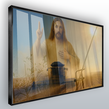 Quadro Senhor Jesus Simbolo Proteção Colheita