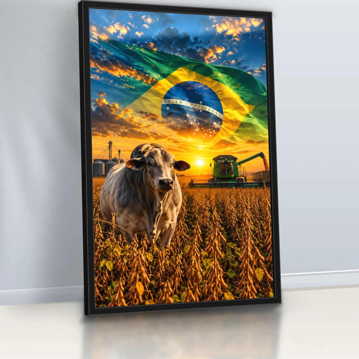 Quadro Sala Agro Brasil Bandeira