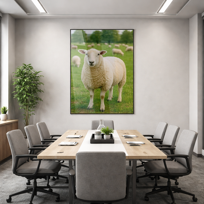 Quadro Ovelha Pureza Da Terra
