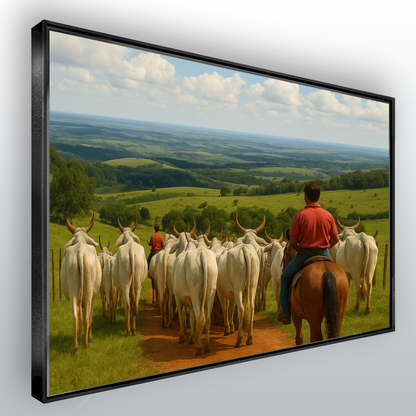 Quadro Conduzindo A Boiada