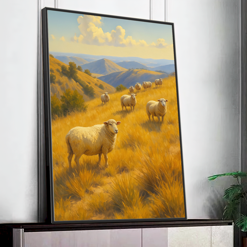 Quadro Ovelhas Na Cordilheira