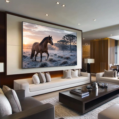 Quadro Sala Cavalo na Geada