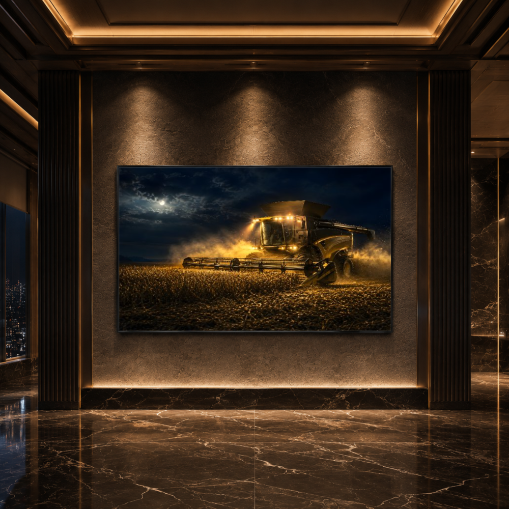 Quadro Sala Escritório Colheita Noturna