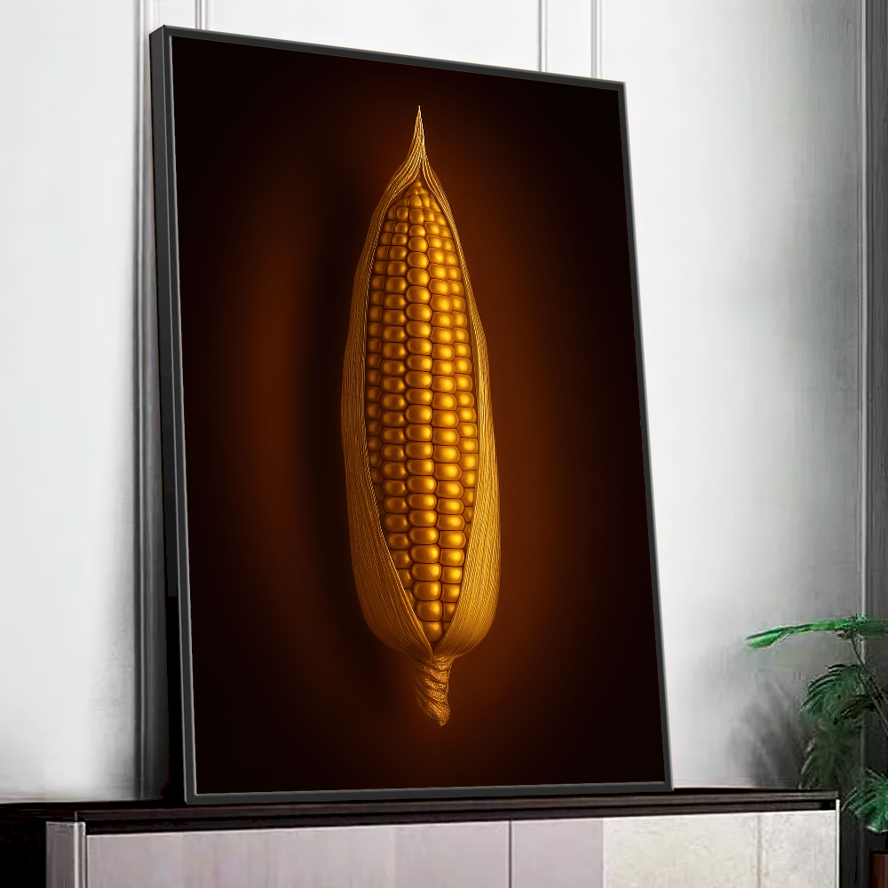 Quadro de milho – Coleção Exclusive Gold – Arte premium do agronegócio