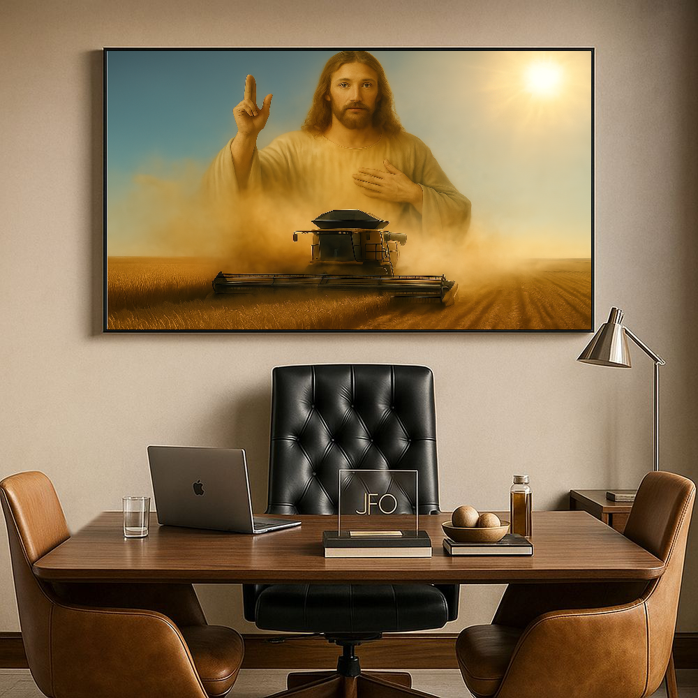 Quadro Senhor Jesus Simbolo Proteção Colheita