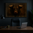 Quadro Escritório Touro Dark Realista