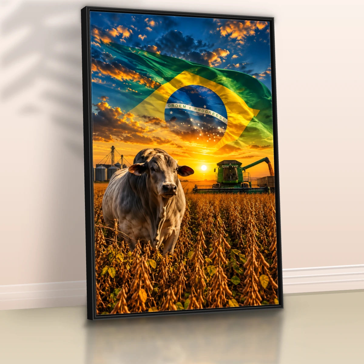 Quadro Sala Agro Brasil Bandeira