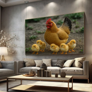 Quadro Galinha Caipira E Pintinhos