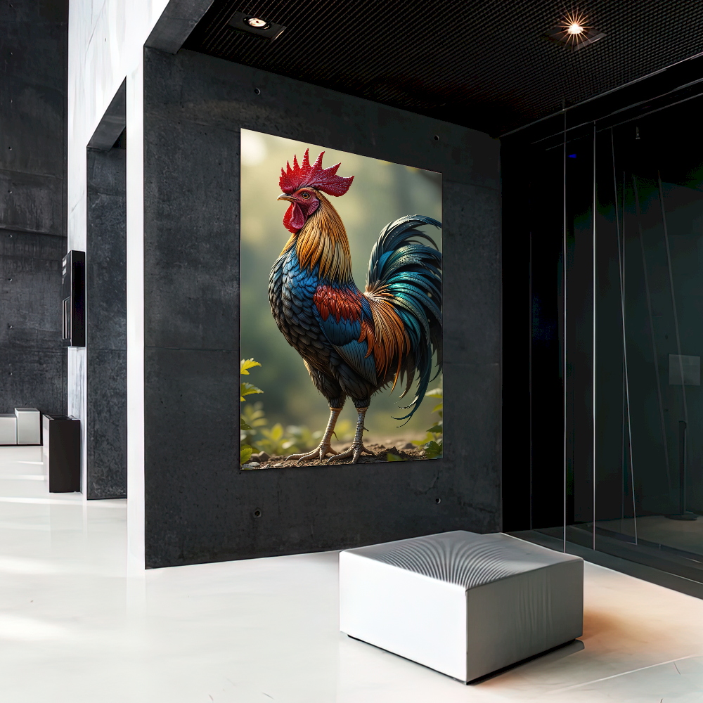 Quadro Quadro Galo Estilo Pintura