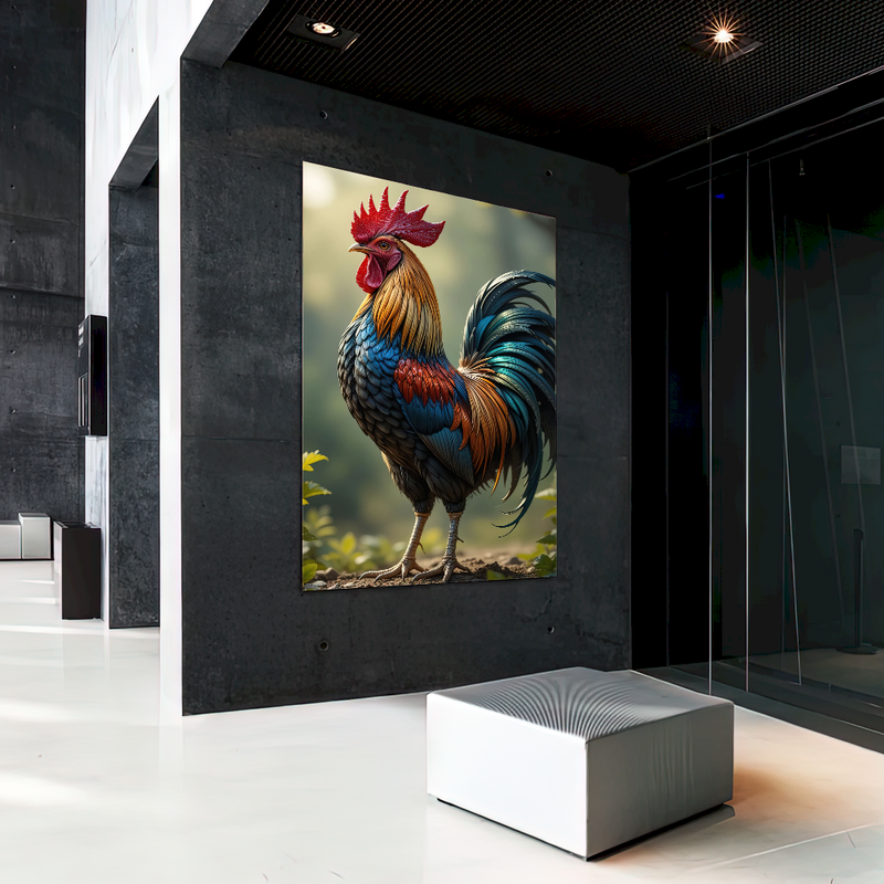 Quadro Quadro Galo Estilo Pintura