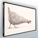 Quadro Galinha Minimalista
