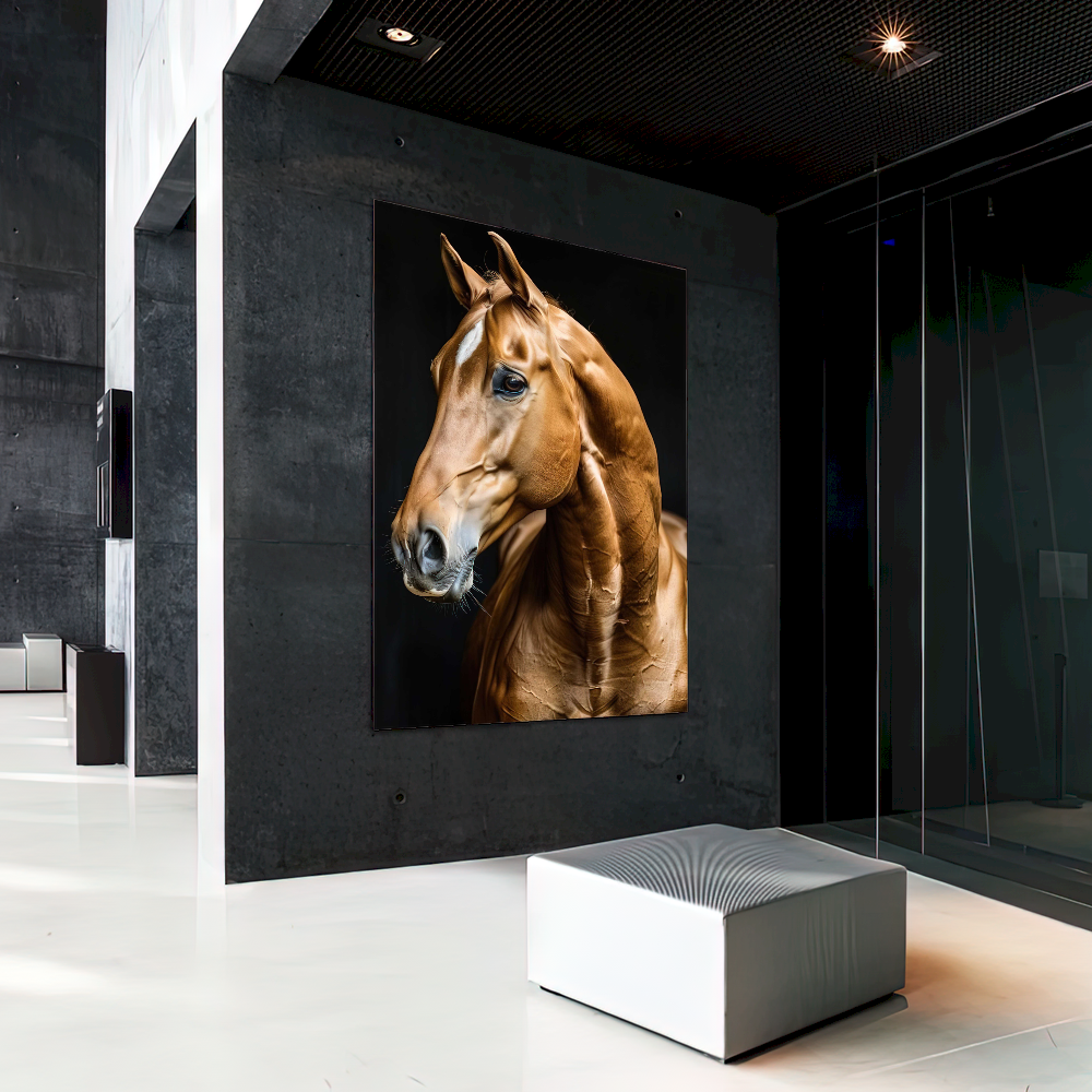 Quadro Quadro Cavalo Fundo Black