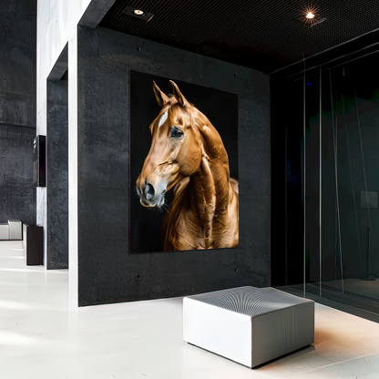 Quadro Quadro Cavalo Fundo Black