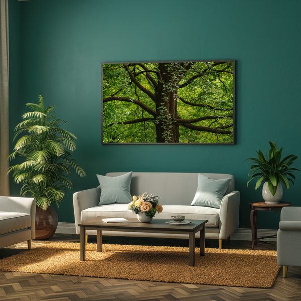 Quadro Árvore Majestosa E Folhagem