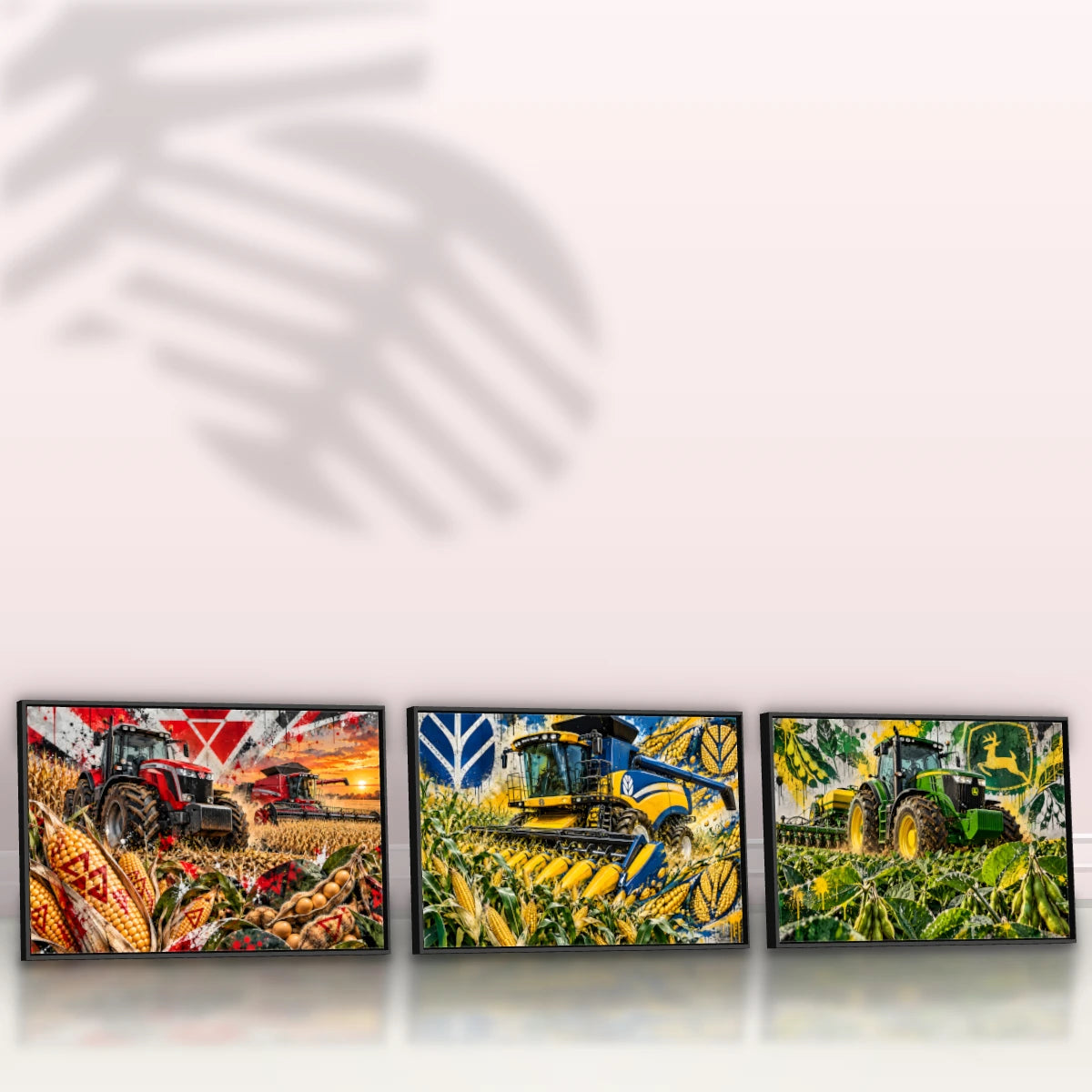 Quadro Trio Cozinha Trator na Lavoura