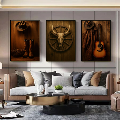 Quadros Trio Decoração Rustica Sertaneja